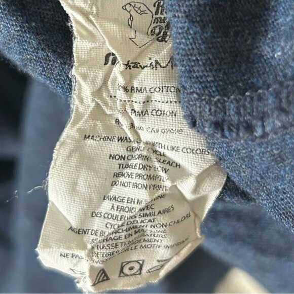 Travis Mathew Logo T-Shirt Blue Palm Trees Triangle Back Graphic Sz Medium Golf - Picture 7 of 16